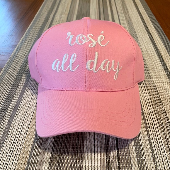 C.C Pink Rosé All Day Baseball Cap - Picture 1 of 6